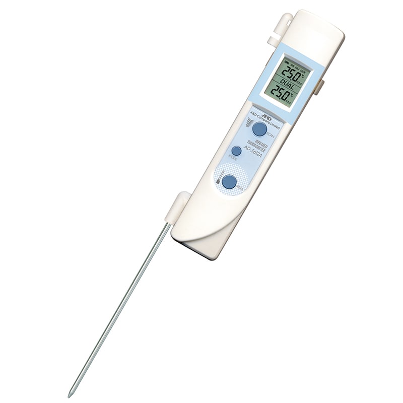 エー・アンド・デイ 中心温度センサー付赤外線放射温度計 AD5612A ホワイト 1台(ご注文単位10台)【直送品】