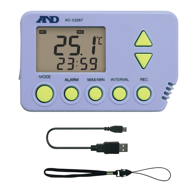 エー・アンド・デイ デジタル温度データロガー AD5326T 1台(ご注文単位10台)【直送品】