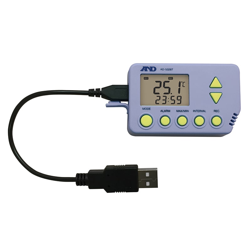 エー・アンド・デイ デジタル温度データロガー AD5326T 1台(ご注文単位10台)【直送品】