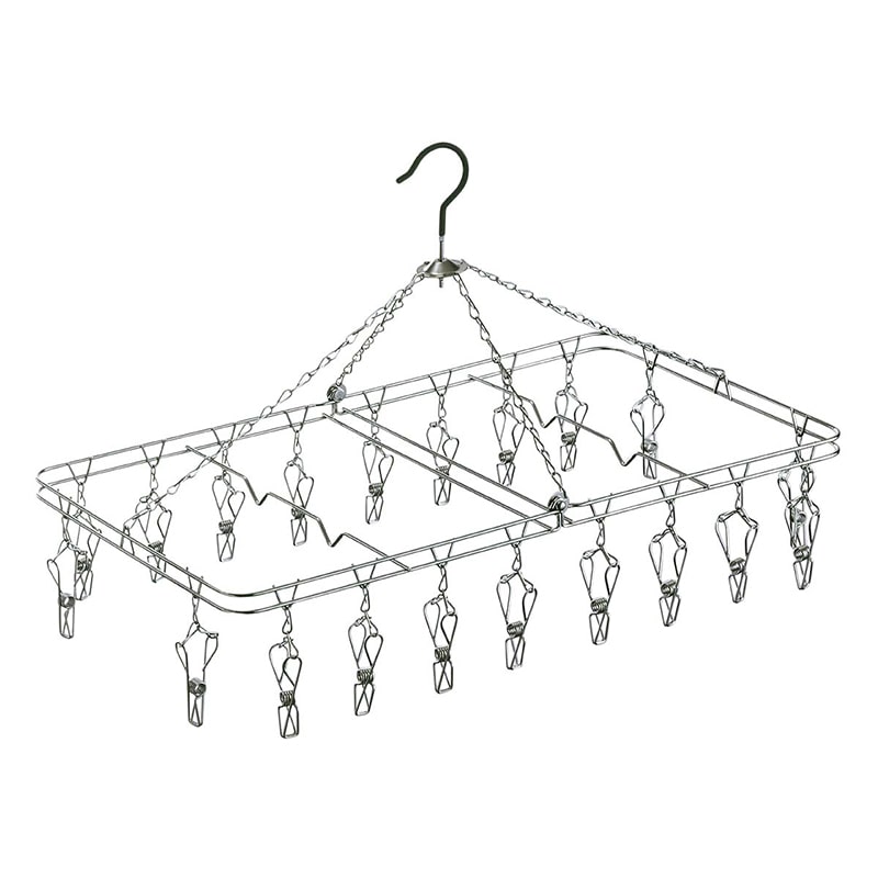 ステンレス　ハンガーL　20ピンチ付   1個（ご注文単位1個）【直送品】