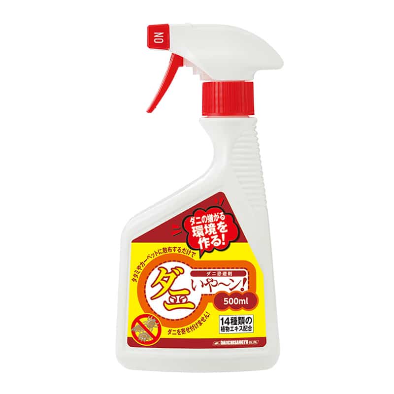 大一産業 ダニ忌避剤 ダニいや～ン！ 500ml スプレーボトル 1本（ご注文単位16本）【直送品】