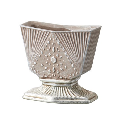 クレイ フラワーベース クラウディア アンティークベージュ 120-790-172 1個（ご注文単位1個）【直送品】