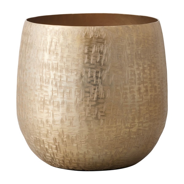 クレイ フラワーベース アルミニウム ポット ゴールド 570-012-902 1個（ご注文単位1個）【直送品】