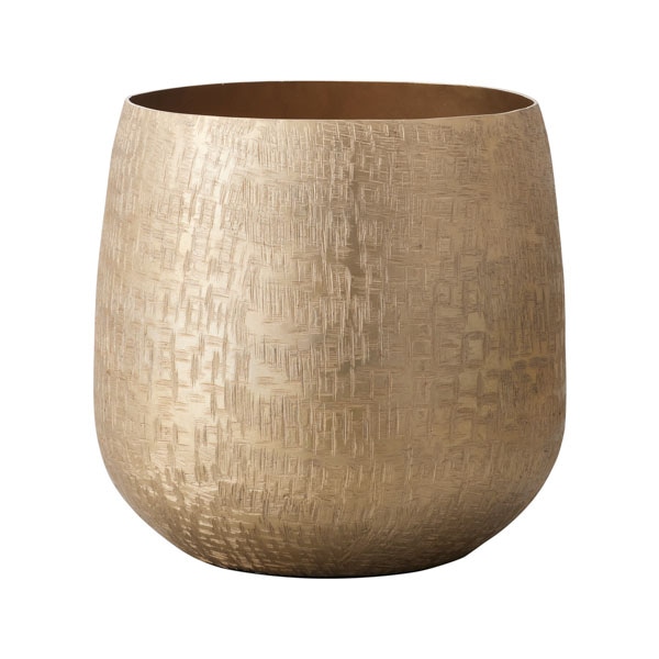 クレイ フラワーベース アルミニウム ポット ゴールド 570-011-902 1個（ご注文単位1個）【直送品】