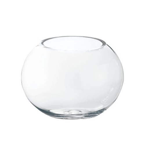クレイ フラワーベース グラス ボール クリア 777-028-000 1件（ご注文単位1件）【直送品】