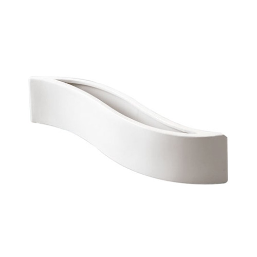 クレイ フラワーベース ウェーブレクタングル S ホワイト 155-056-100 1個（ご注文単位1個）【直送品】