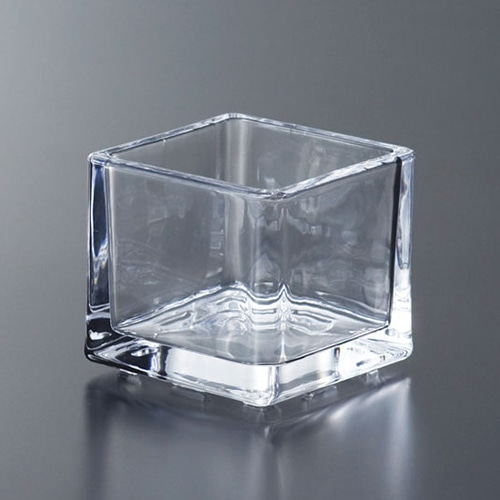 クレイ フラワーベース Qブリック クリア 777-112-000 1件（ご注文単位1件）【直送品】