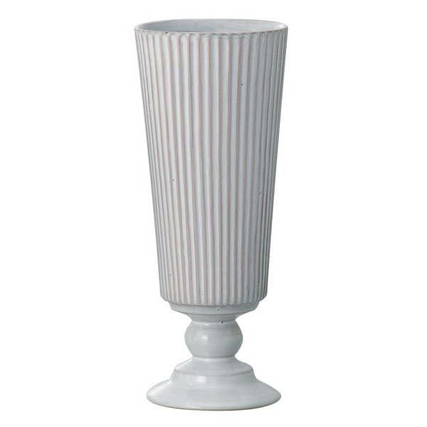 クレイ フラワーベース フレンチアンティーク3 ラウンドL アンティークグレー 120-723-180 1個（ご注文単位1個）【直送品】