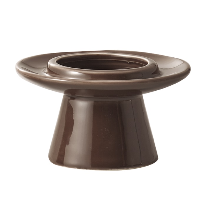 クレイ フラワーベース テンモク アッシュブラウン 159-504-209 1個(ご注文単位1個)【直送品】