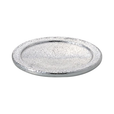 クレイ ガラスプレート ガラスソーサー シルバー 777-153-703 1箱(ご注文単位1箱)【直送品】