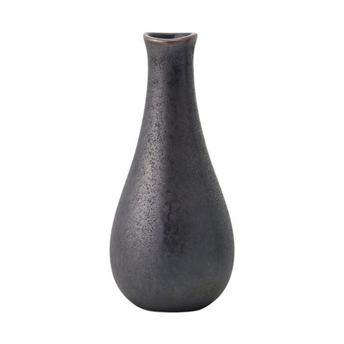 クレイ フラワーベース カローレ メタリックブラック 120-477-820 1個（ご注文単位1個）【直送品】