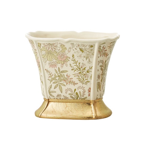 クレイ フラワーベース アントワネット アイボリー 170-140-396 1個（ご注文単位1個）【直送品】