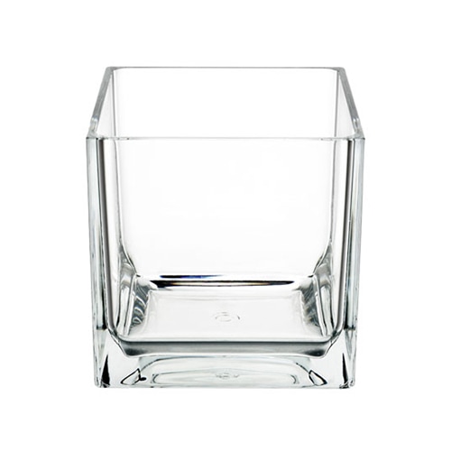 クレイ フラワーベース PCキューブ クリア 931-121-000 1個（ご注文単位1個）【直送品】