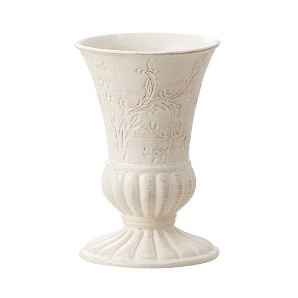 クレイ フラワーベース ラマージュ L ホワイト 120-489-100 1個（ご注文単位1個）【直送品】