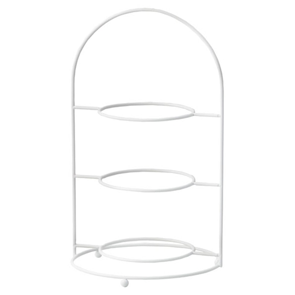 クレイ ケーキスタンド ハイティスタンド3ティアズ ホワイト 550-100-100 1個（ご注文単位1個）【直送品】