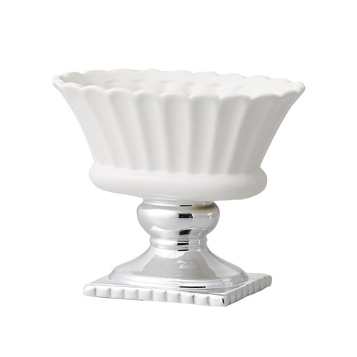 クレイ アレンジベース ペティエ ホワイト 326-309-173 1個(ご注文単位1個)【直送品】