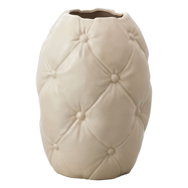 クレイ フラワーベース キルト エクル 122-723-120 1個(ご注文単位1個)【直送品】