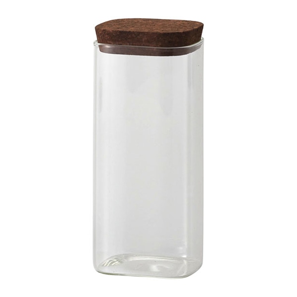 クレイ フラワーベース ガラススクエア ウィズコルク ダークブラウン 777-417-028 1個（ご注文単位1個）【直送品】