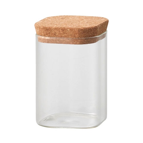 クレイ フラワーベース ガラススクエア ウィズコルク ナチュラル 777-416-000 1個（ご注文単位1個）【直送品】