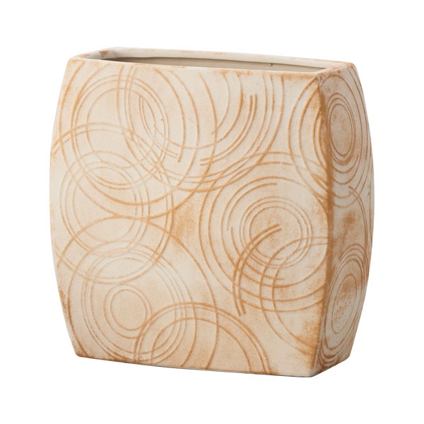 クレイ フラワーベース ミナモ アイボリー 175-653-391 1個（ご注文単位1個）【直送品】