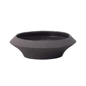 クレイ フラワーベース ザラ マットブラック 190-075-801 1個（ご注文単位1個）【直送品】