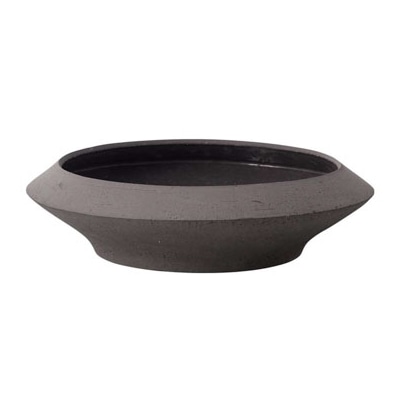 クレイ フラワーベース ザラ マットブラック 190-076-801 1個（ご注文単位1個）【直送品】