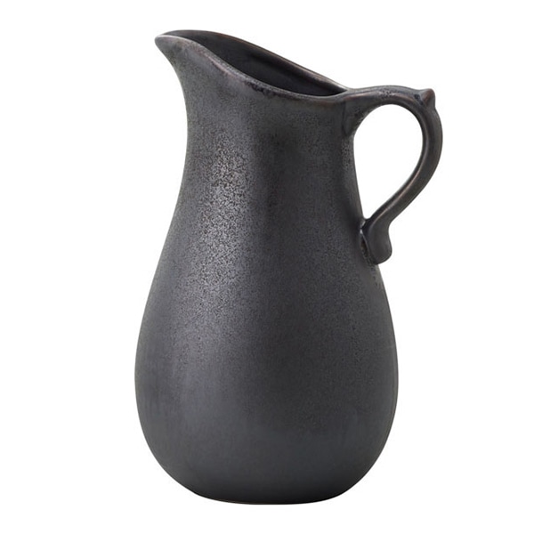 クレイ フラワーベース カローレ メタリックブラック 120-479-820 1個（ご注文単位1個）【直送品】