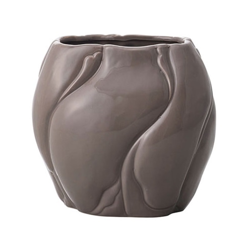 クレイ フラワーベース ラルジュ グレージュ 177-720-820 1個（ご注文単位1個）【直送品】