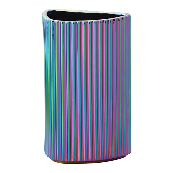 クレイ フラワーベース ブリエ レインボーメタリック 170-068-543 1個（ご注文単位1個）【直送品】