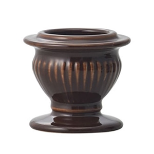 クレイ フラワーベース コウテン ブラウン 159-509-200 1個(ご注文単位1個)【直送品】
