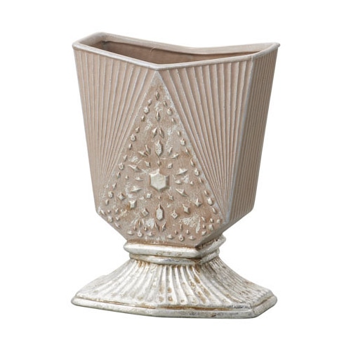 クレイ フラワーベース クラウディア アンティークベージュ 120-791-172 1個（ご注文単位1個）【直送品】