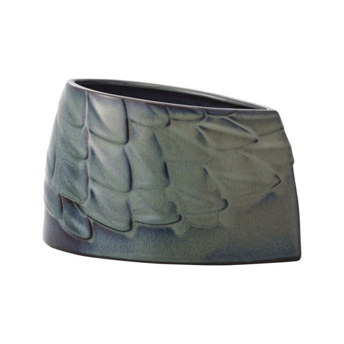 クレイ フラワーベース ウロコ クロミドリ 151-512-840 1個(ご注文単位1個)【直送品】