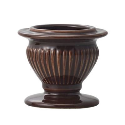 クレイ フラワーベース コウテン ブラウン 159-510-200 1個(ご注文単位1個)【直送品】