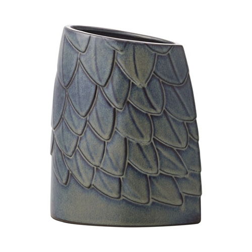 クレイ フラワーベース ウロコ クロミドリ 151-513-840 1個(ご注文単位1個)【直送品】