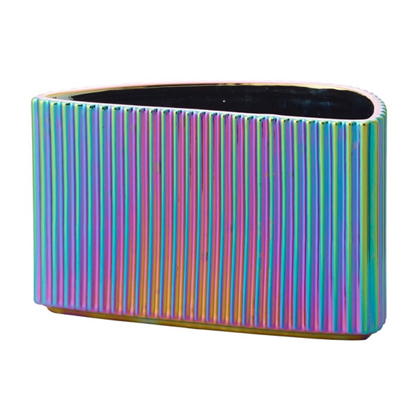 クレイ フラワーベース ブリエ レインボーメタリック 170-067-543 1個(ご注文単位1個)【直送品】