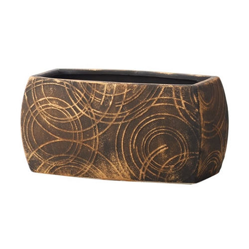 クレイ フラワーベース ミナモ ブラック 175-652-891 1個（ご注文単位1個）【直送品】