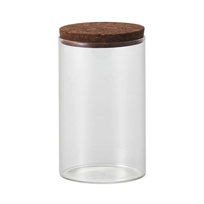 クレイ フラワーベース ガラスシリンダー ウィズコルク ダークブラウン 777-412-028 1個（ご注文単位1個）【直送品】