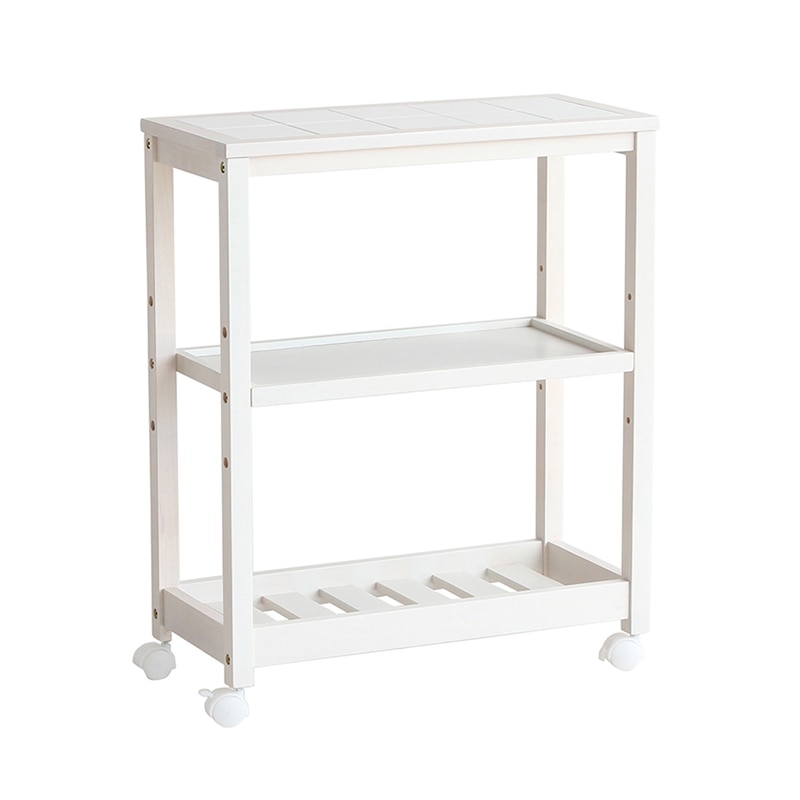 市場 Soup スリムワゴン 3段 ホワイト W-3347WH 1台（ご注文単位1台）【直送品】