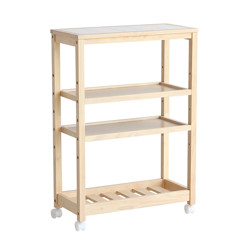 市場 Soup スリムワゴン 4段 ナチュラル W-3348NA 1台（ご注文単位1台）【直送品】