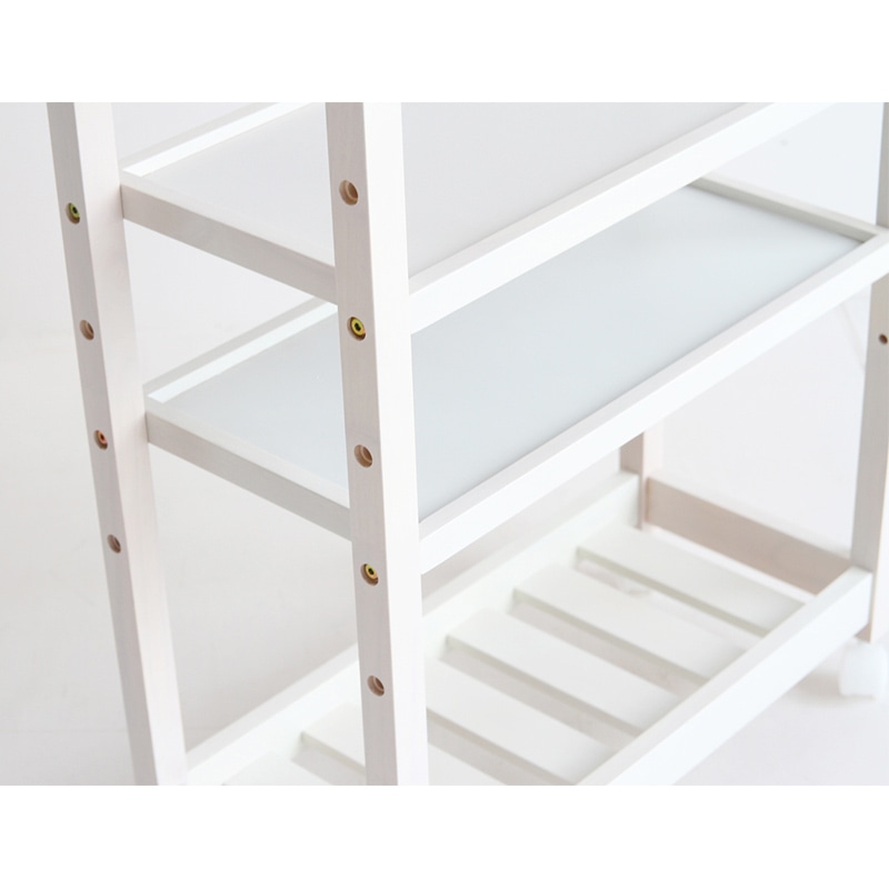 市場 Soup スリムワゴン 4段 ホワイト W-3348WH 1台(ご注文単位1台)【直送品】