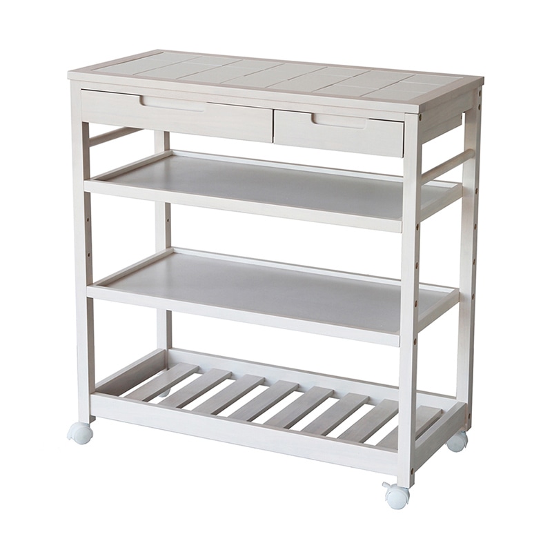 市場 Soup キッチンワゴン ワイド ホワイト W-3351WH 1台（ご注文単位1台）【直送品】