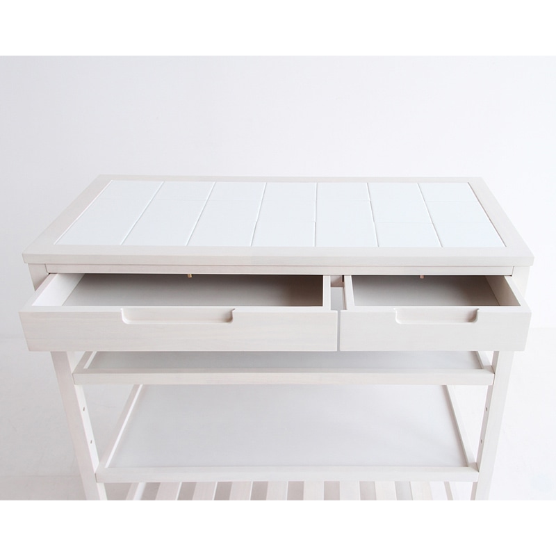 市場 Soup キッチンワゴン ワイド ホワイト W-3351WH 1台(ご注文単位1台)【直送品】