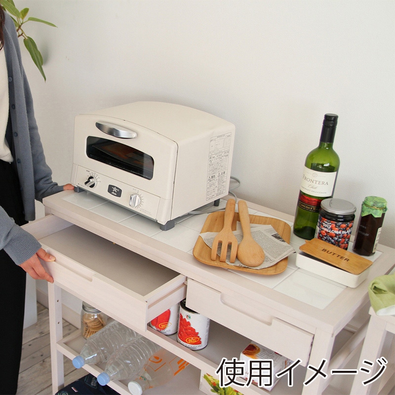 市場 Soup キッチンワゴン ワイド ホワイト W-3351WH 1台(ご注文単位1台)【直送品】