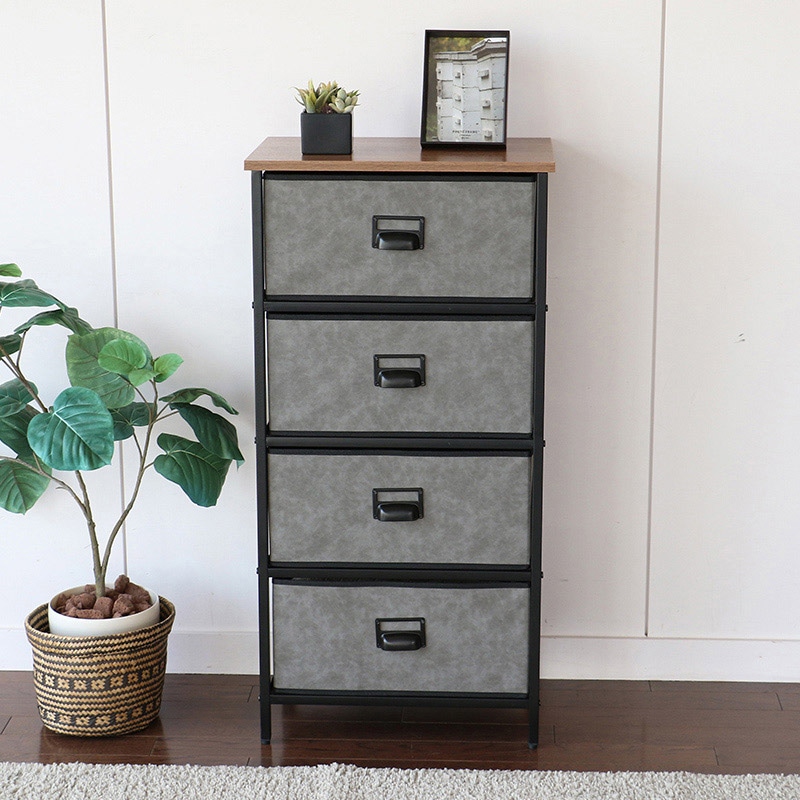 市場 セラミック風チェスト W45 グレー K-3585GY 1台(ご注文単位1台)【直送品】