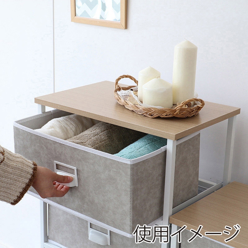 市場 セラミック風チェスト W45 ホワイト K-3585WH 1台(ご注文単位1台)【直送品】