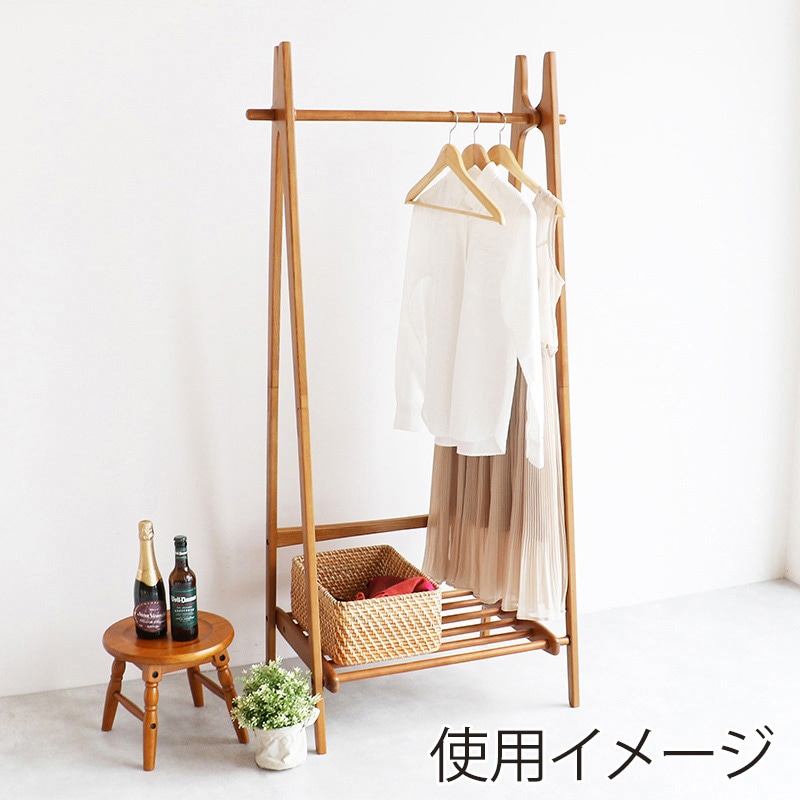市場 ラック Folding Hanger Rack ブラウン H-3713BR 1台(ご注文単位1台)【直送品】