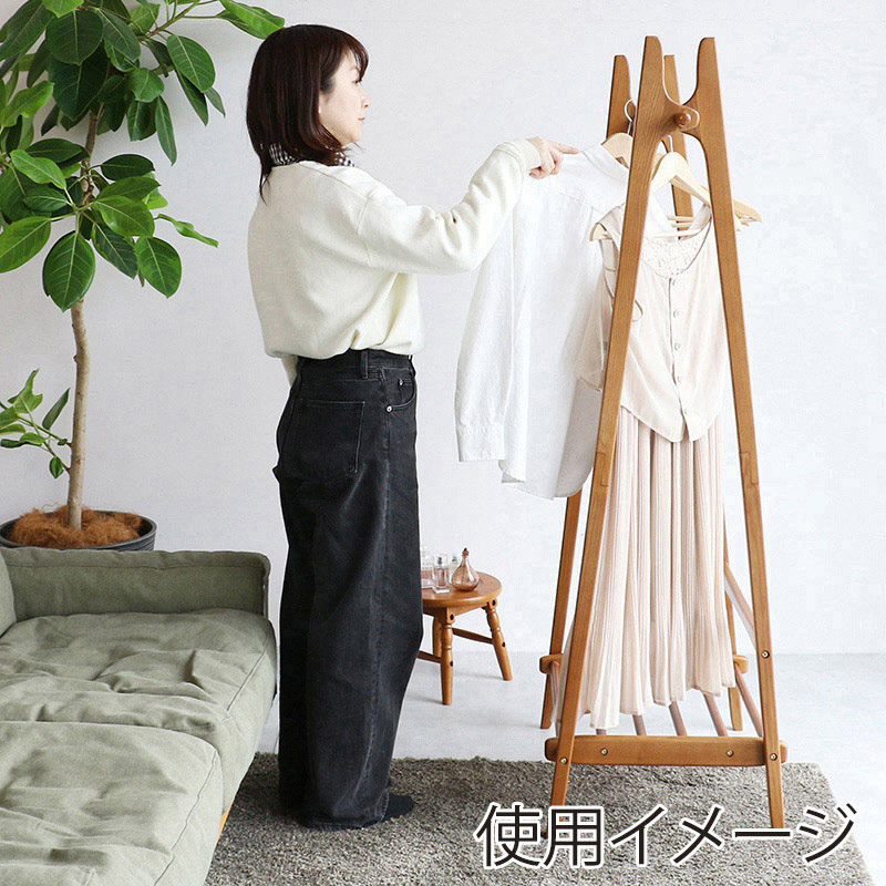 市場 ラック Folding Hanger Rack ブラウン H-3713BR 1台(ご注文単位1台)【直送品】