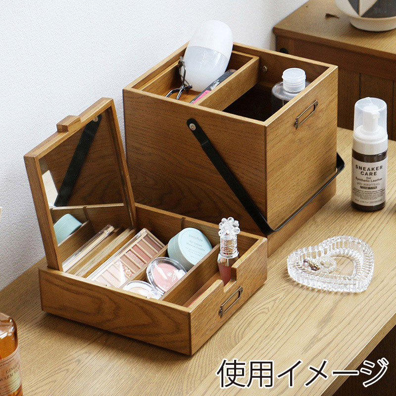 市場 Wooden コスメボックス ヴィンテージナチュラル K-3745VNA 1台(ご注文単位1台)【直送品】