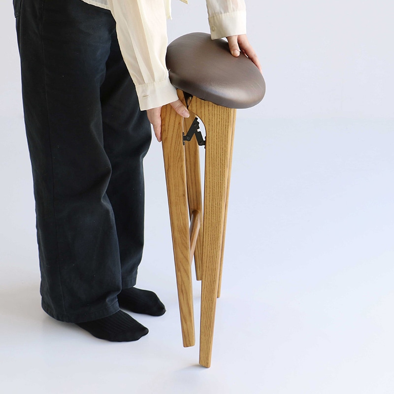 市場 フォールディングスツール butler ブラウン ST-3748BR 1台(ご注文単位1台)【直送品】