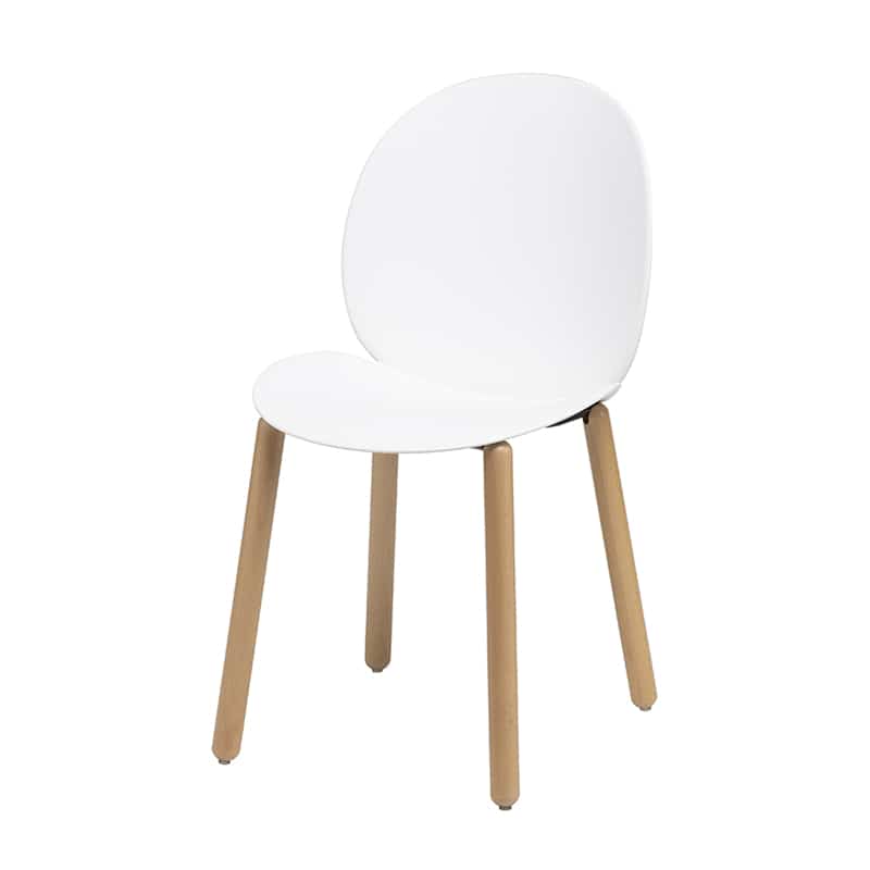 市場 チェアー 06 ウッド WH OFC-3841 1台（ご注文単位1台）【直送品】